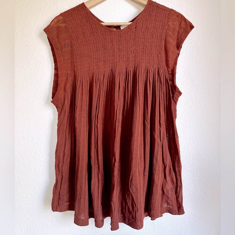 Anthropologie Orange Akemi Kin Flowy Top